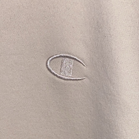 Champion XS Cream Ribbed Crew Neck Pullover Sweater - Picture 5 of 13